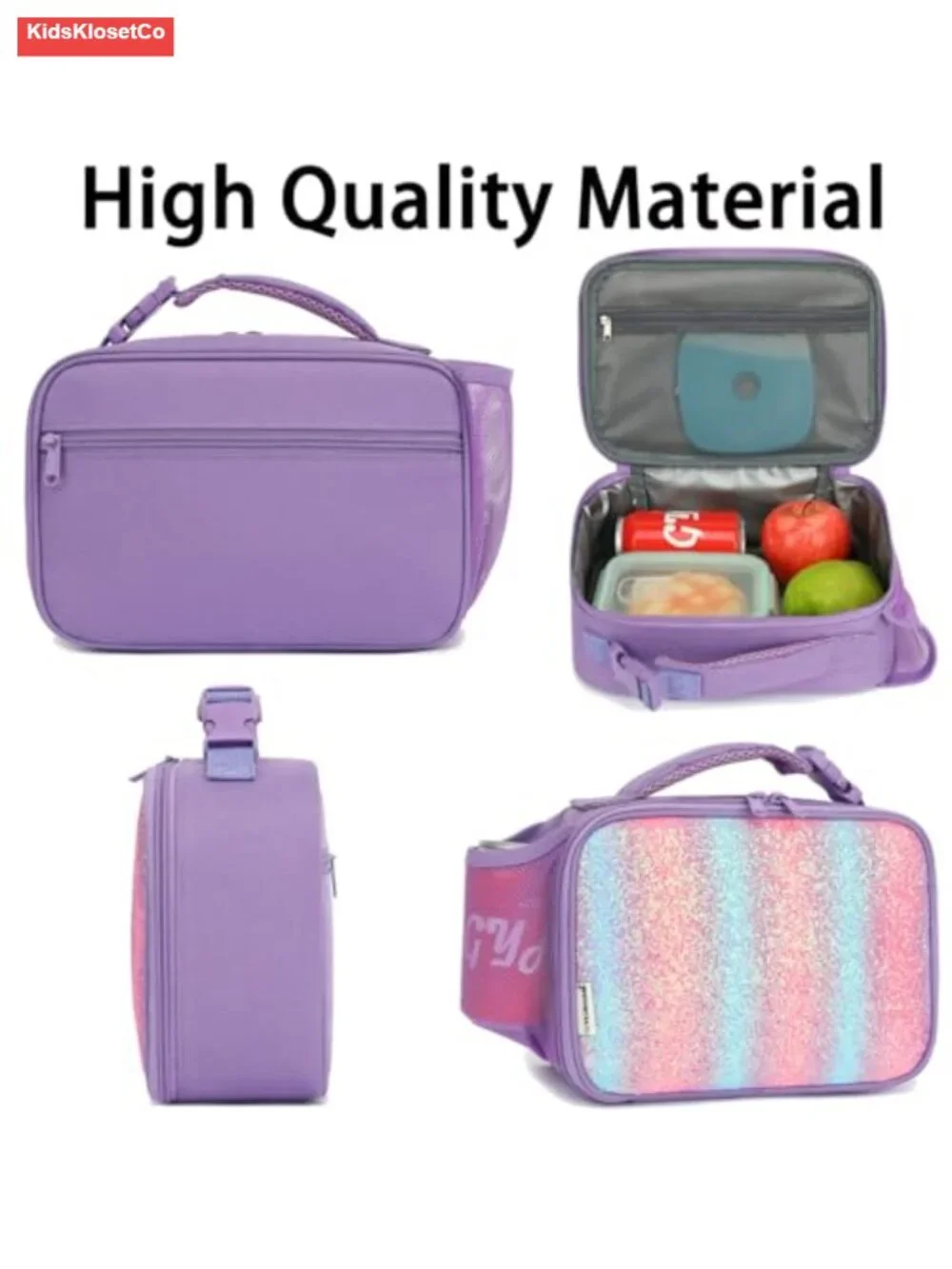 Insulated Lunch Box with Thermal Lining, Leak-Resistant, for Work or School